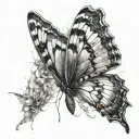 blurry mind butterfly emerging tattoo design idea