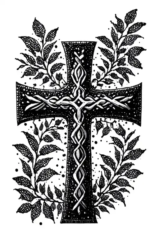 jerusalem cross tattoo design idea