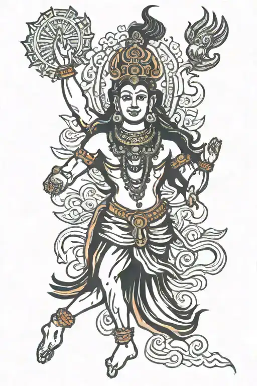 dancing shiva tattoo tattoo design idea