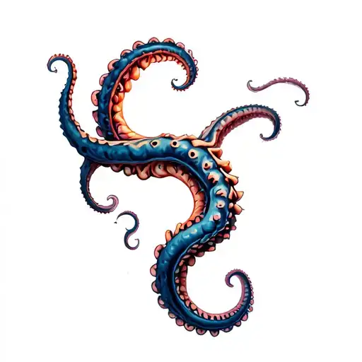Kraken tentacle wrapped tattoo design idea