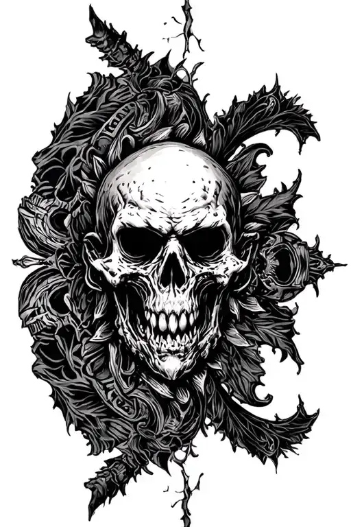 evil and dark tattoo design idea