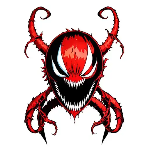 ichigo hollow mask merged with venom tattoo design idea
