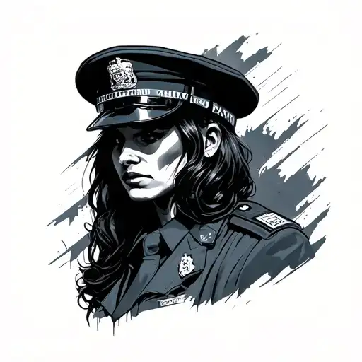Rana with UK police suit tattoo design idea