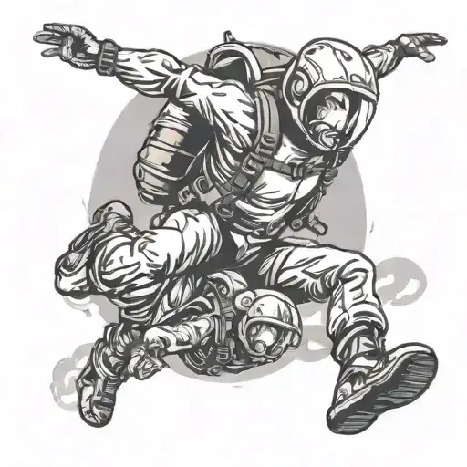 adrenaline junkie skydiving tattoo design idea