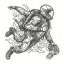 adrenaline junkie skydiving tattoo design idea