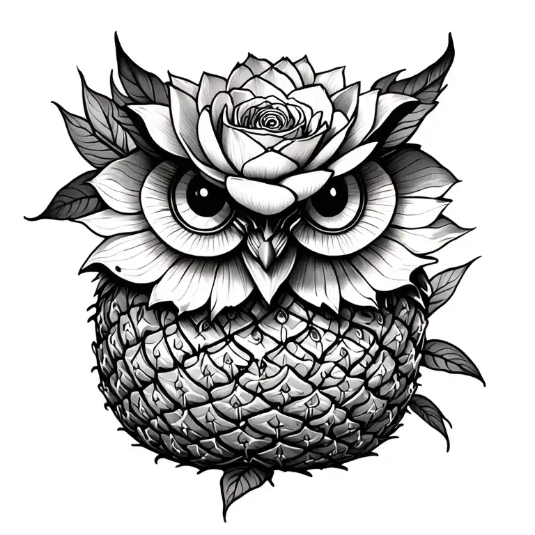 snake rose owl pineapple mandala lotus flower tattoo design idea
