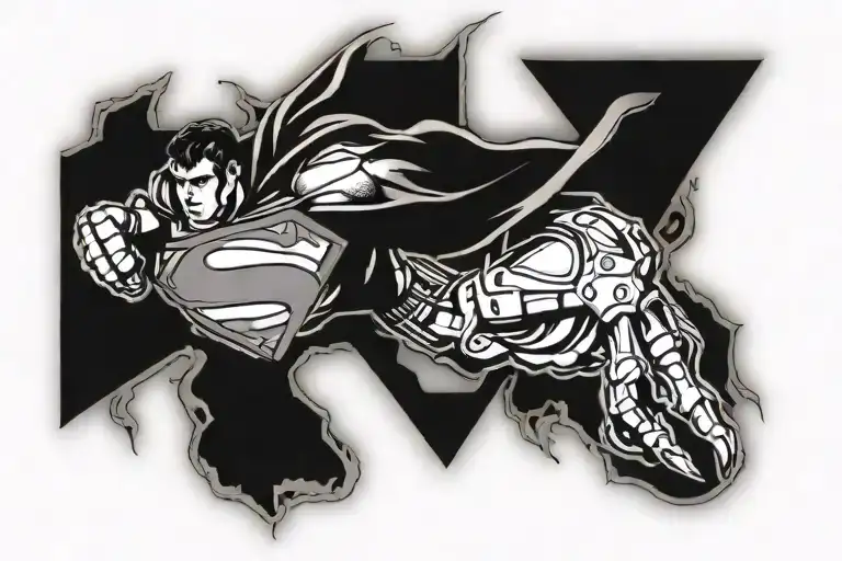 Superman logo tattoo design idea
