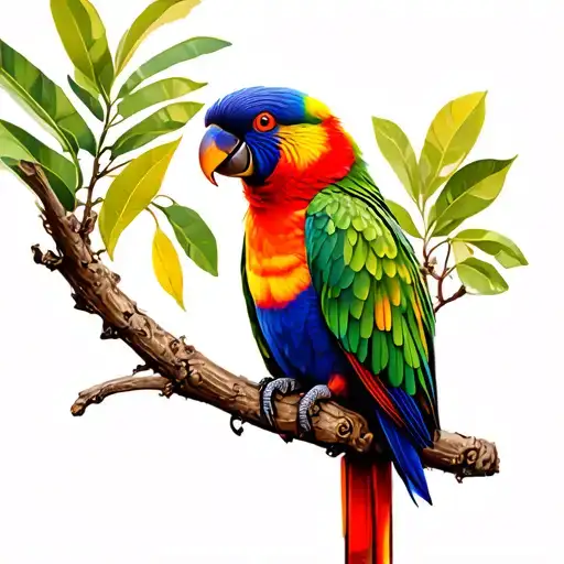 rainbow lorikeet tattoo design idea
