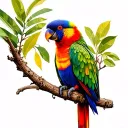 rainbow lorikeet tattoo design idea