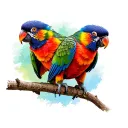 rainbow lorikeet tattoo design idea