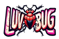 "LUV BUG" a hart shaped bug with a huge stinger tattoo design idea