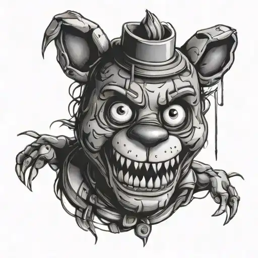 Five Nights At Freddy tattoo design idea