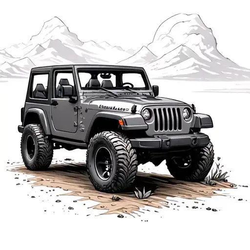 jeep tattoo design idea