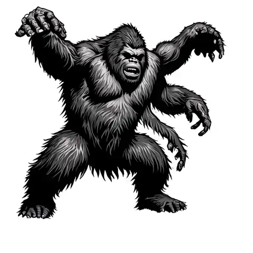 Bigfoot tattoo design idea