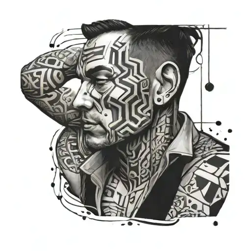 3 dots on a man's traps tattoo design idea