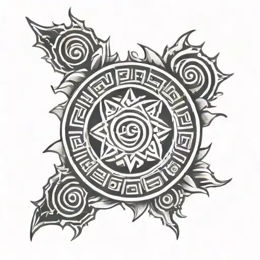 naruto seal sun tattoo design idea