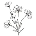 Carnations flower tattoo design idea