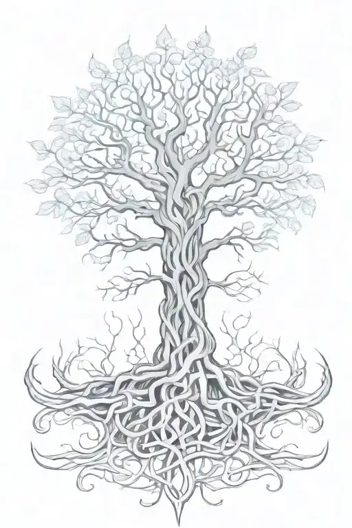 tree of life, adapt, Celtic knot tree roots   tattoo design idea