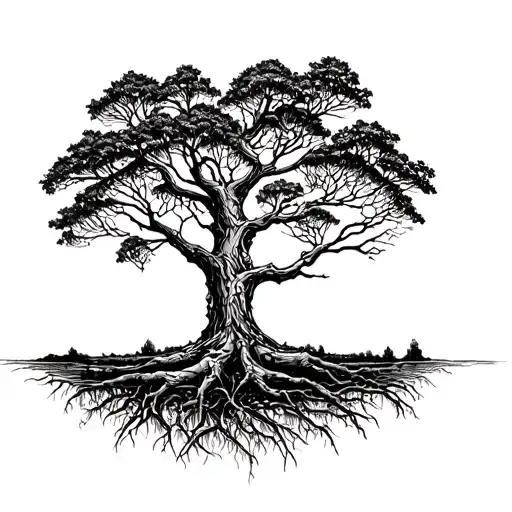 dna tree tattoo design idea