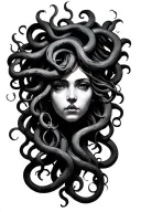 Medusa simple tattoo design idea