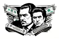 Goodfellas & scarface money power tattoo design idea
