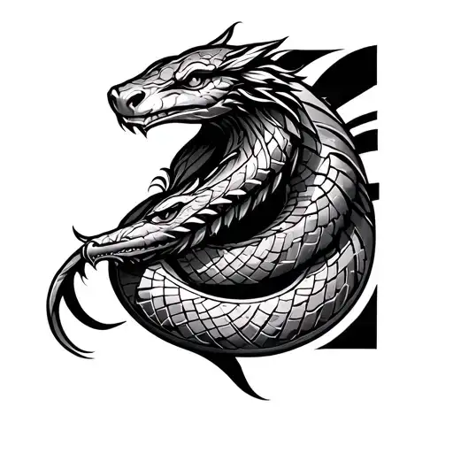 Aztec Serpent tattoo design idea