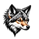 Coyote tattoo design idea