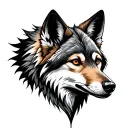 Coyote tattoo design idea