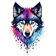 shadow wolf silhouette tattoo design idea