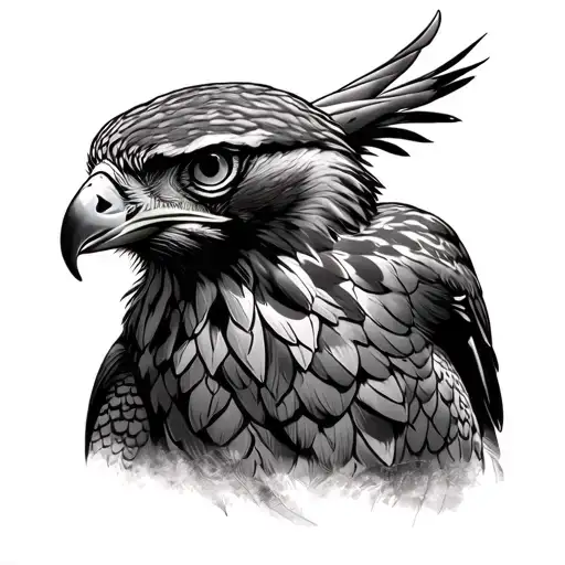 Red Tailed Hawk tattoo design idea