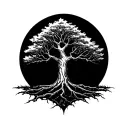 bare tree tattoo design idea