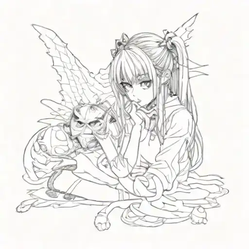 Amane misa, misa, tattoo, cybersigilism, death note, tattoo cybersigilism tattoo design idea