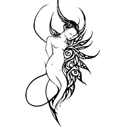 succubus womb tattoo featuring intricate patterns tattoo design idea