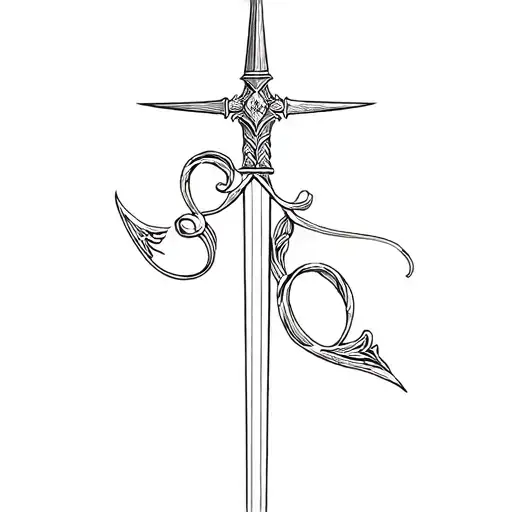 Saber model 1882 of light troop cavalry tattoo design idea