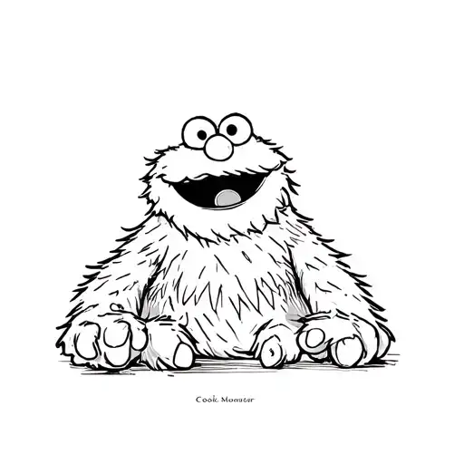 Cookie Monster tattoo design idea