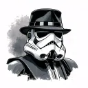 peaky blinder with storm trooper  tattoo design idea