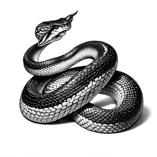 snake with Louis Vuitton pattern as the skin  tattoo design idea