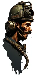 Mining tattoo design idea