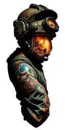 Mining tattoo design idea