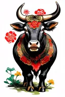 Chinese ox tattoo design idea