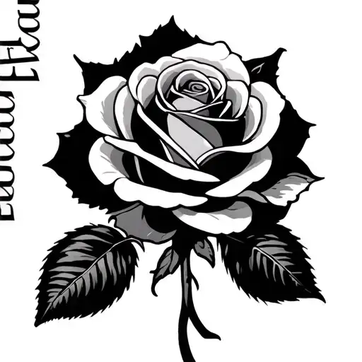Jessica the name  with a rose surrounded tattoo design idea