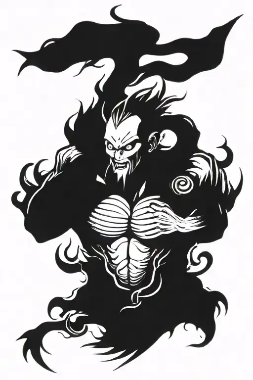 Majin Symbol on Chest tattoo design idea