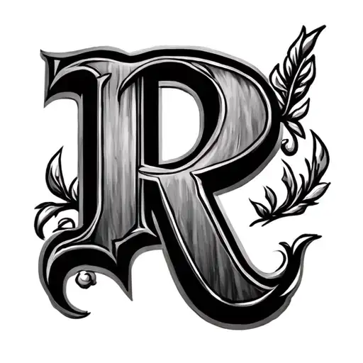 Double R tattoo design idea