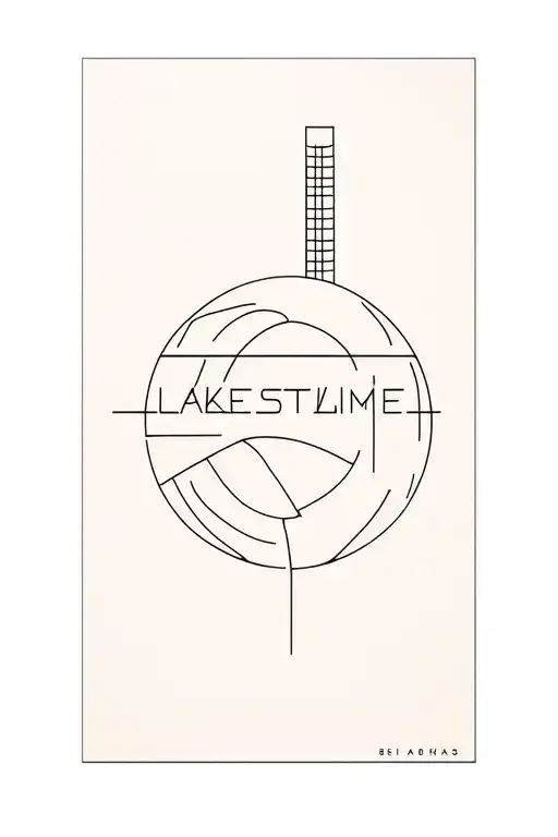 A minimalist tattoo of the vibe of '80s music + the vibe of the Lakers' Showtime from the '80s tattoo design idea