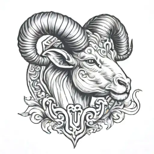 aries tattoo design idea
