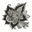 henna inspired patterns tattoo design idea