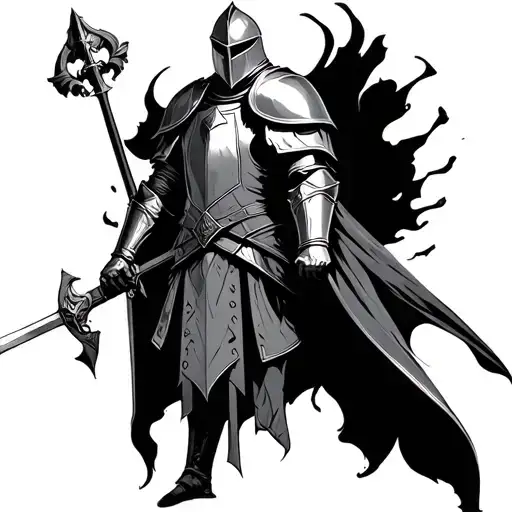 templar knight tattoo design idea