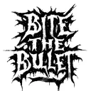 "Bite The Bullet" Brushstroke Expressive Raw Dark Lettering Blackwork Chaotic tattoo design idea