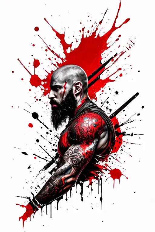 mars god of war full arm sleeve tattoo design idea