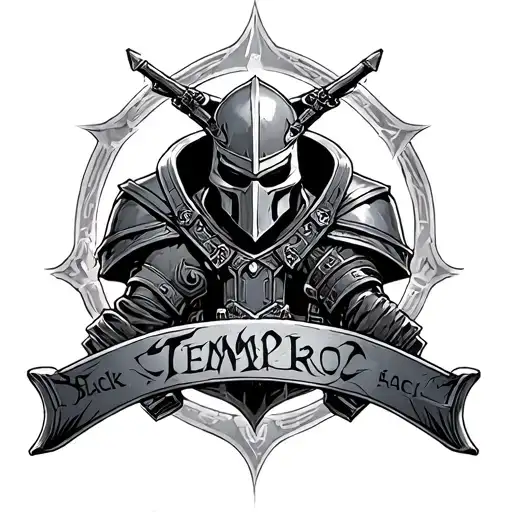 warhammer 40K black templar tattoo design idea